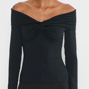 Aritzia Contour Twist Off-shoulder Long sleeve